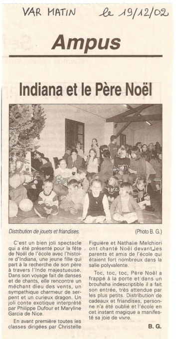 2002:  Spectacle pour enfants: 'Indiana'